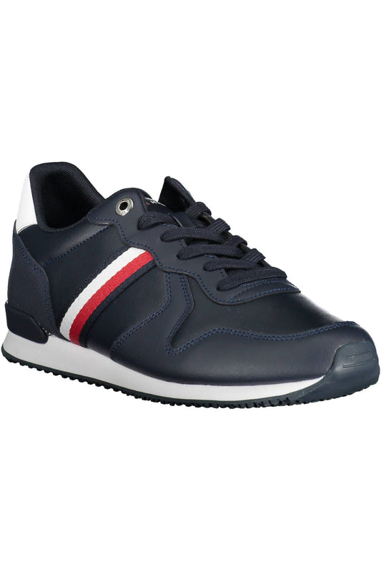 Blue Polyester Men Sneaker