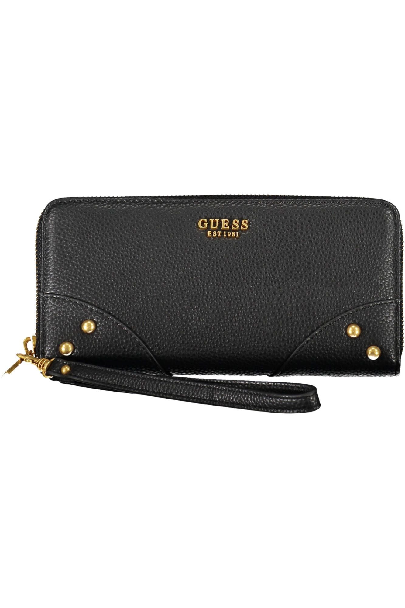 Black Polyurethane Women Wallet