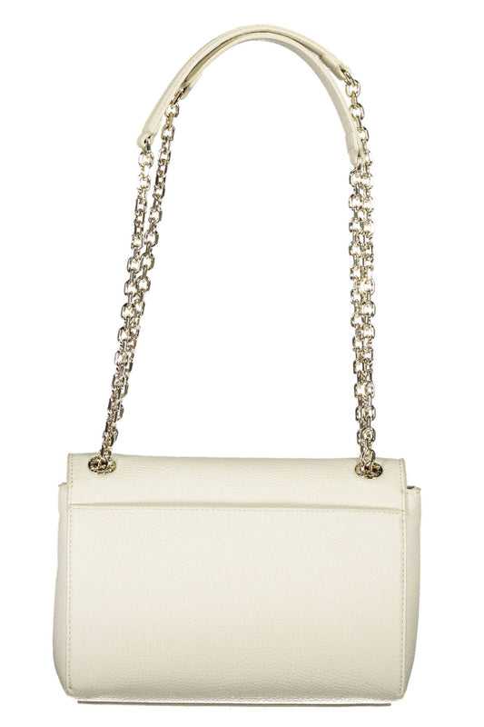 White Polyester Women Handbag