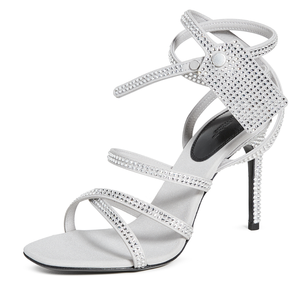 Gray Calfskin Women Sandal
