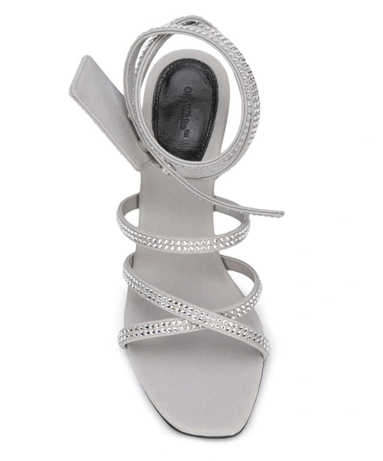 Gray Calfskin Women Sandal