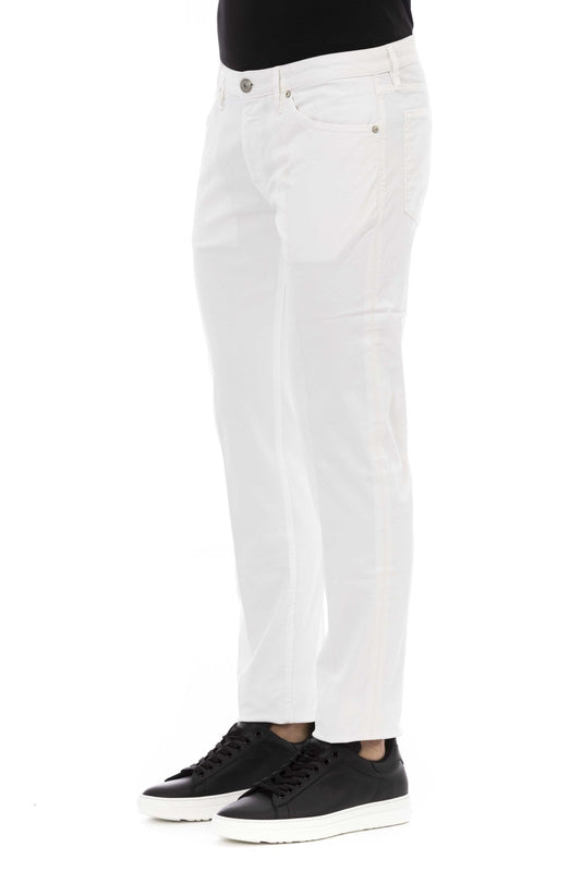 White Cotton Men Jeans