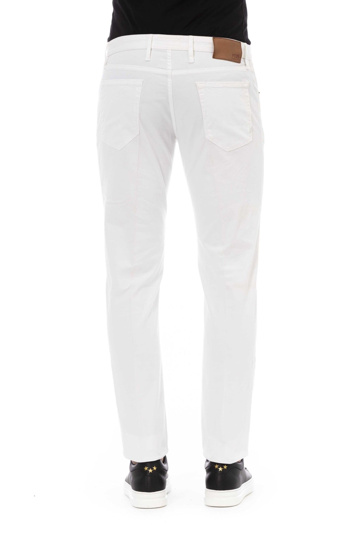 White Cotton Men Jeans