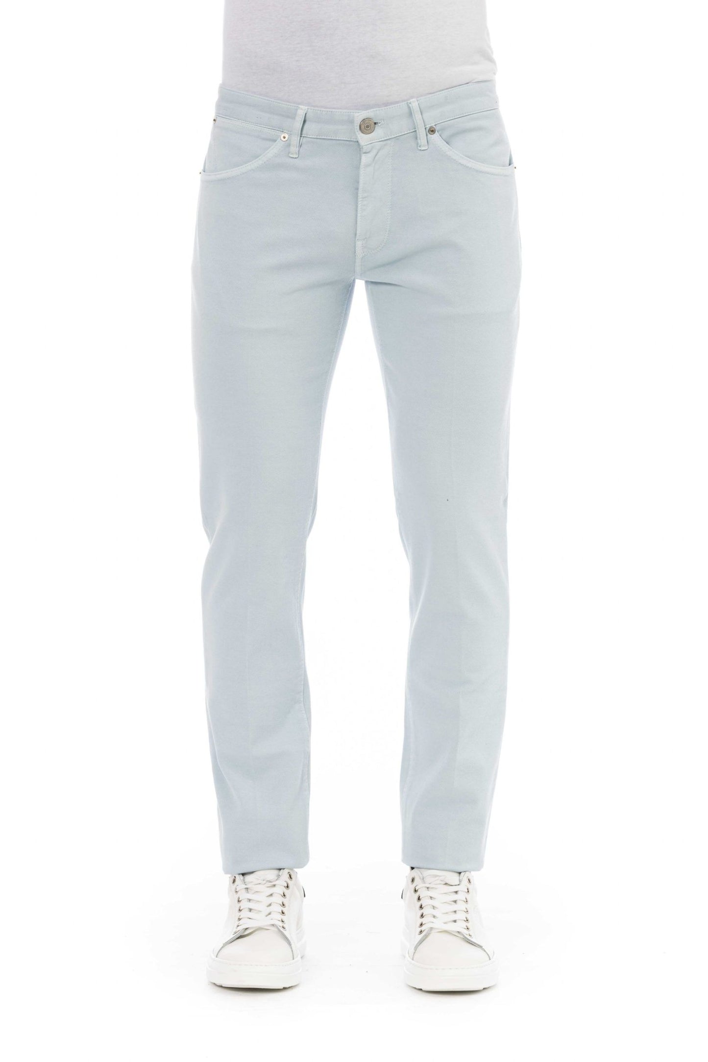 Light-Blue Cotton Men Jeans