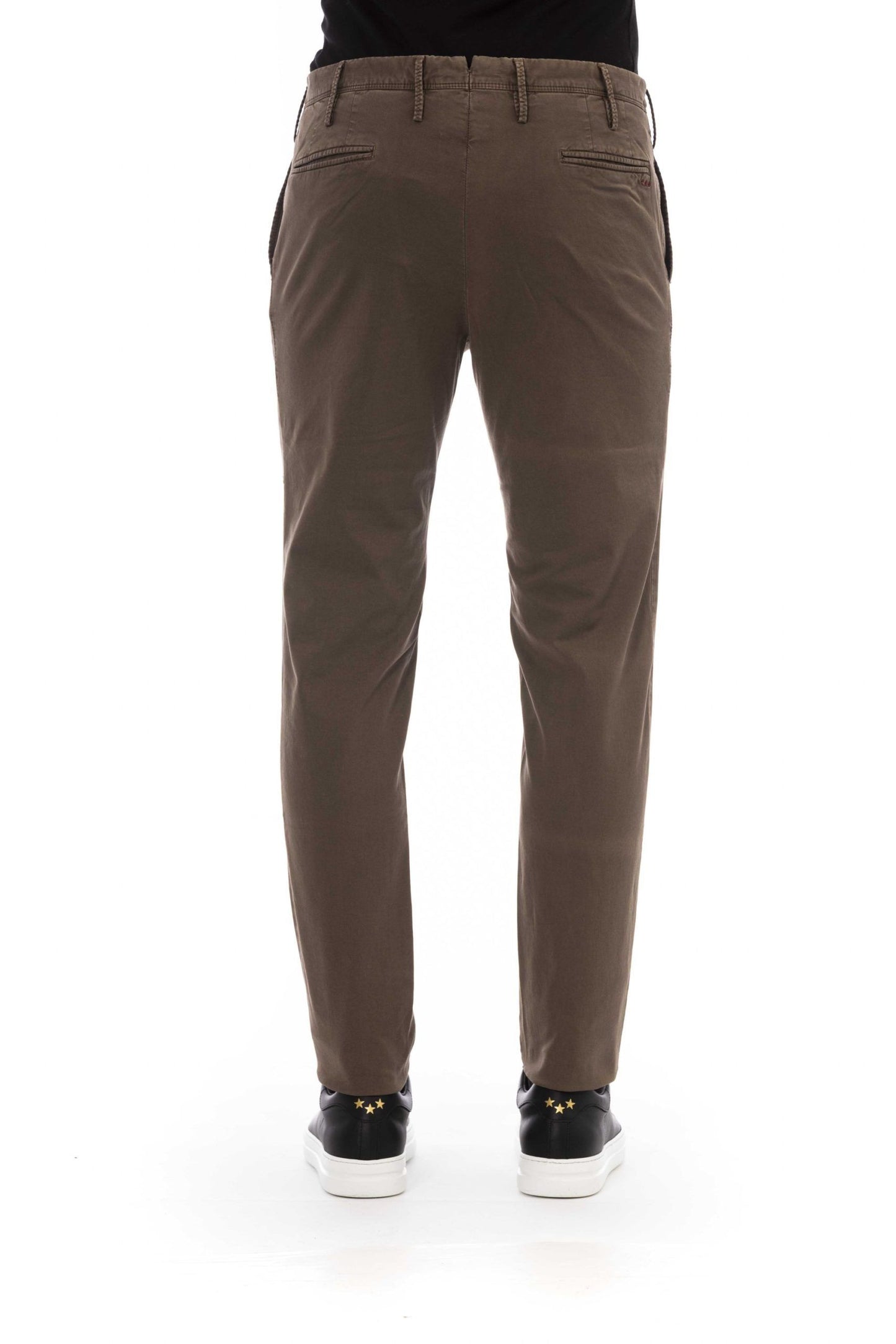 Brown Cotton Men Pant