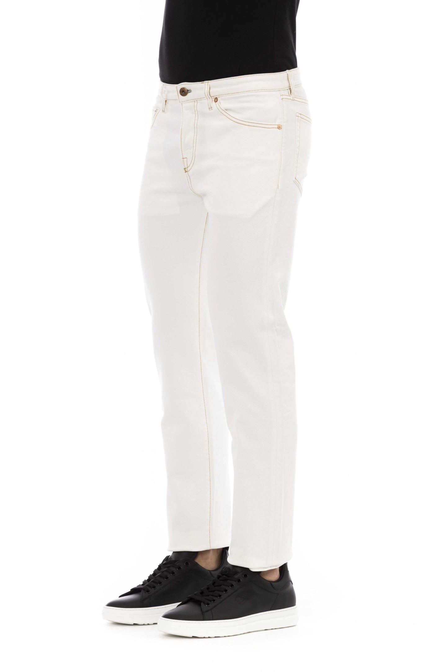White Cotton Men's Jeans