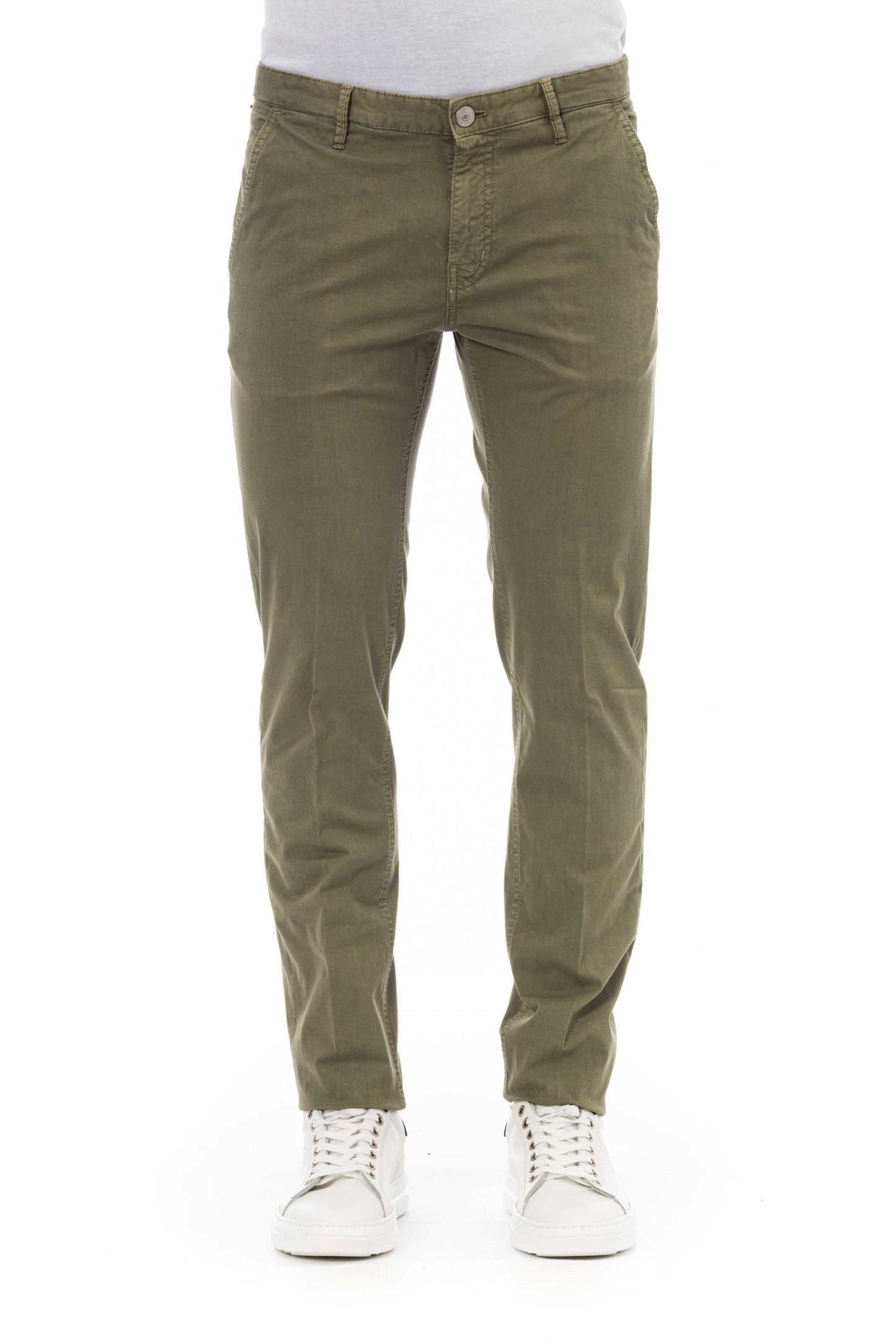 Green Cotton Men Jeans