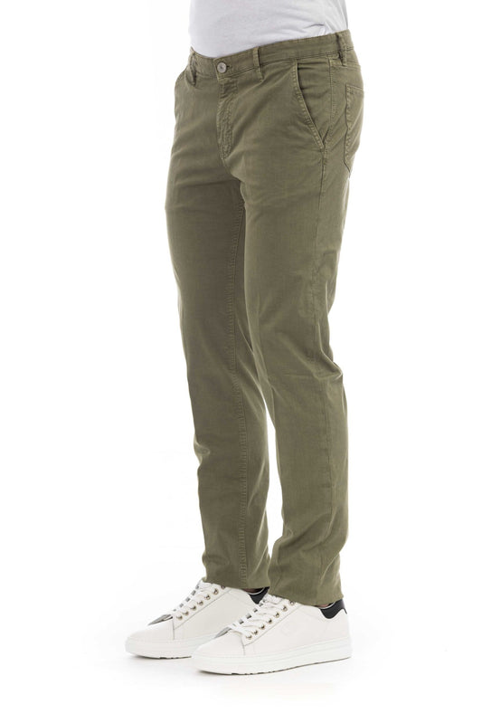 Green Cotton Men Jeans