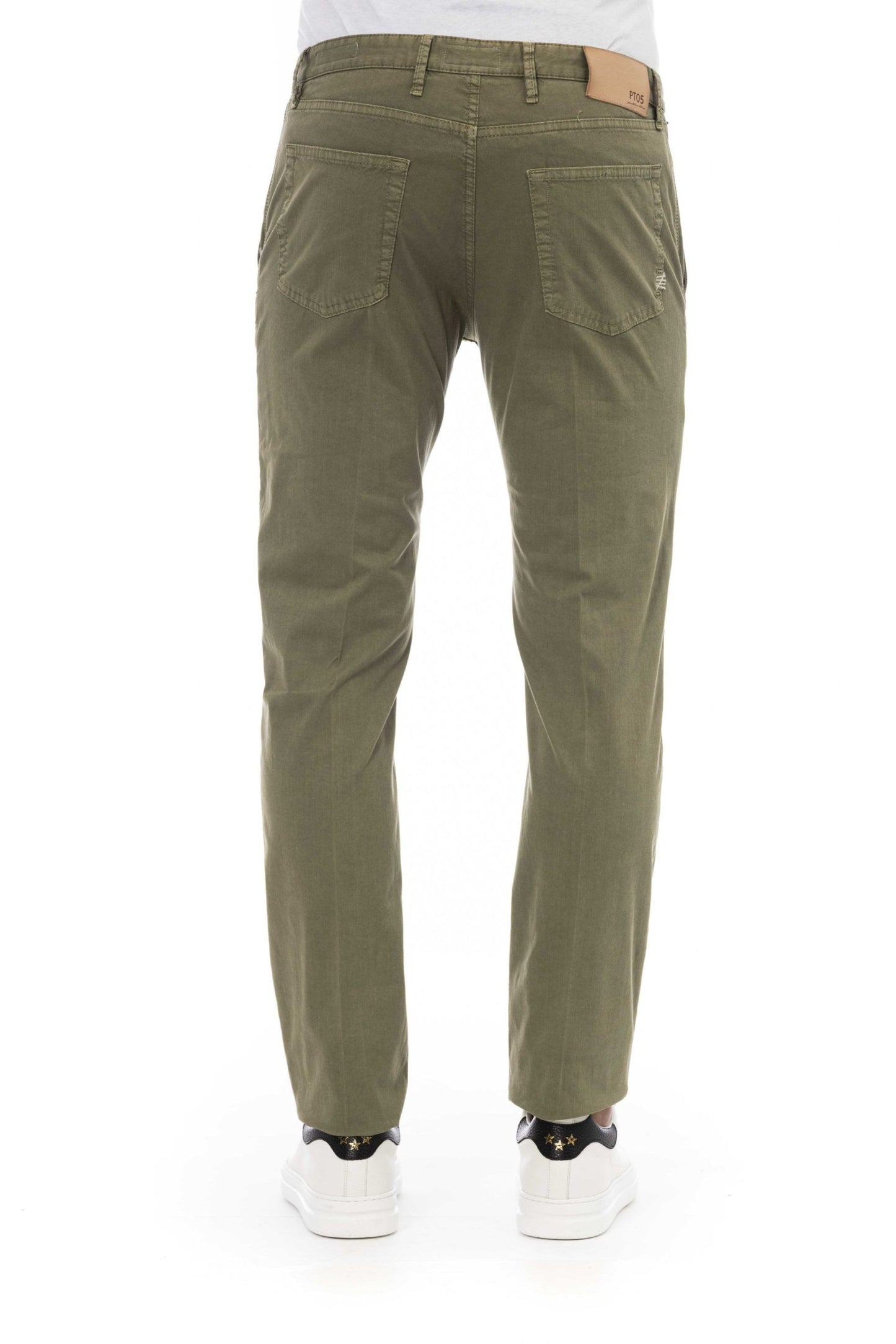 Green Cotton Men Jeans