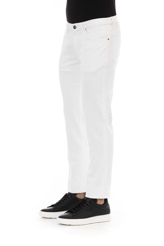 White Cotton Men Jeans