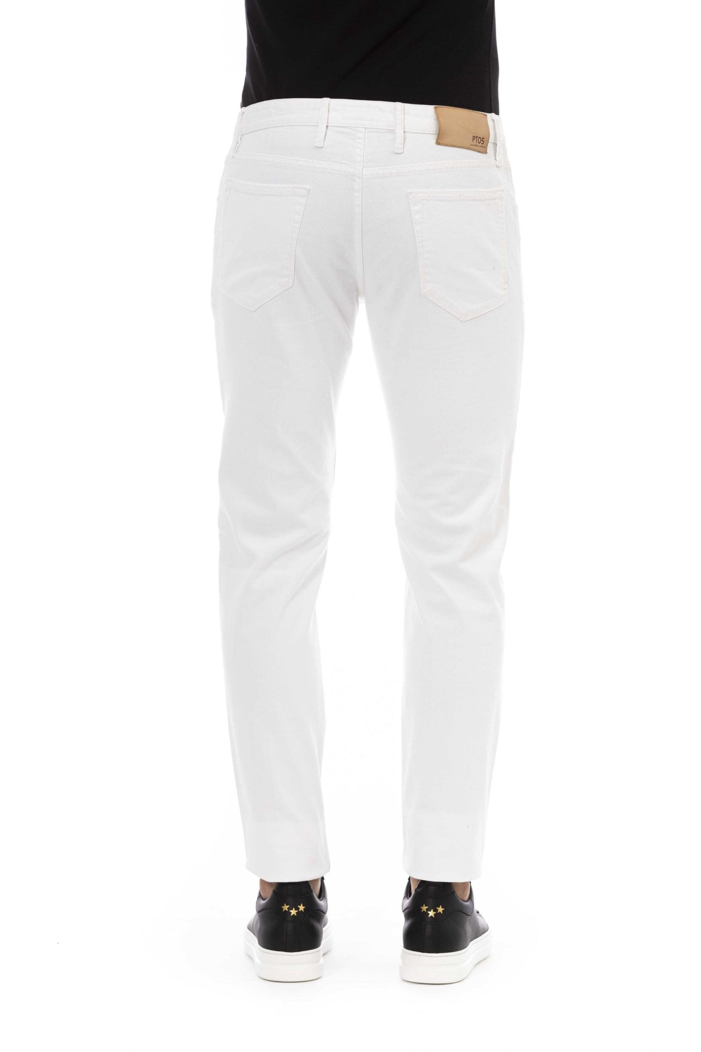White Cotton Men Jeans