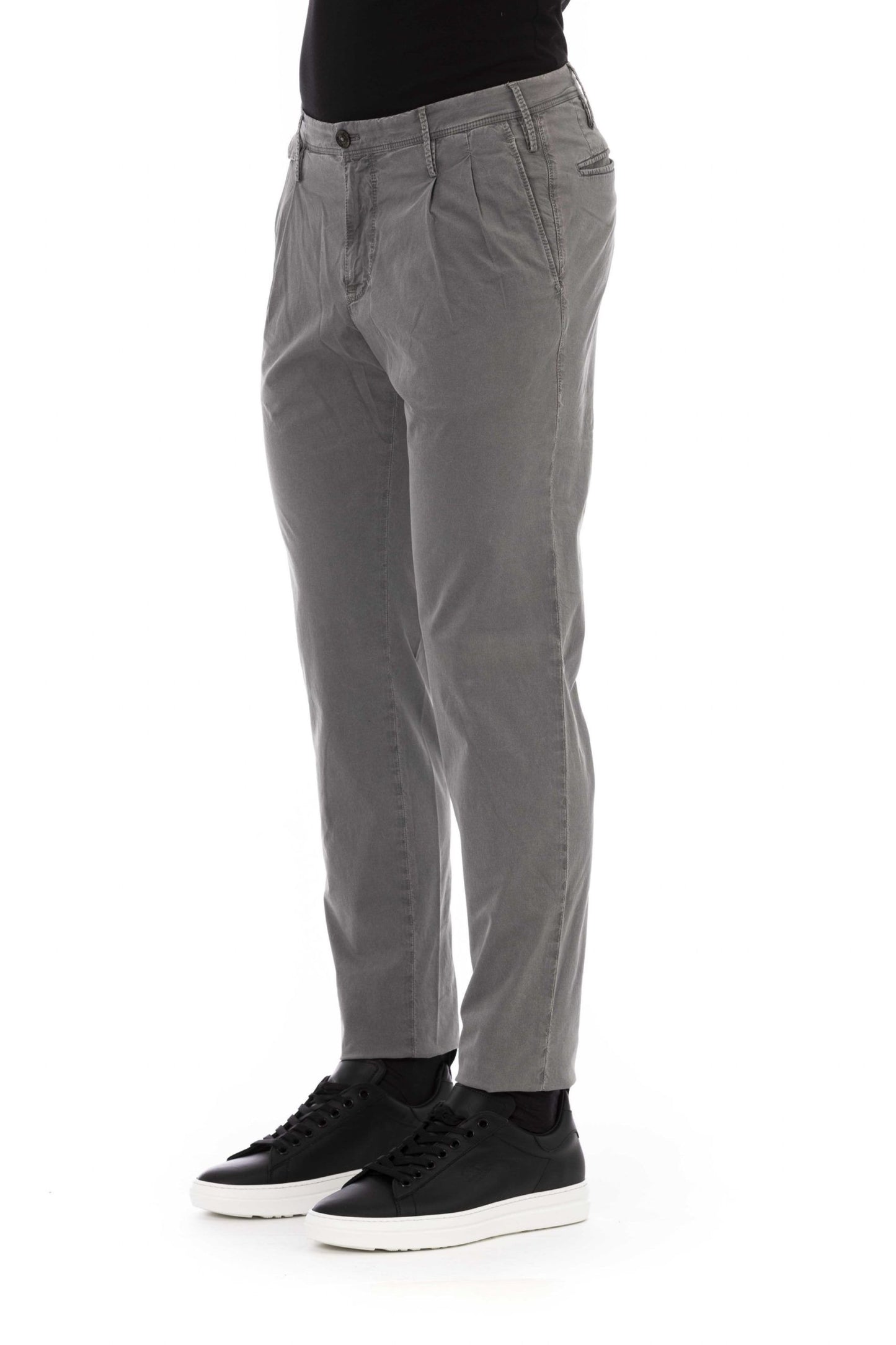 Gray Cotton Men Pant