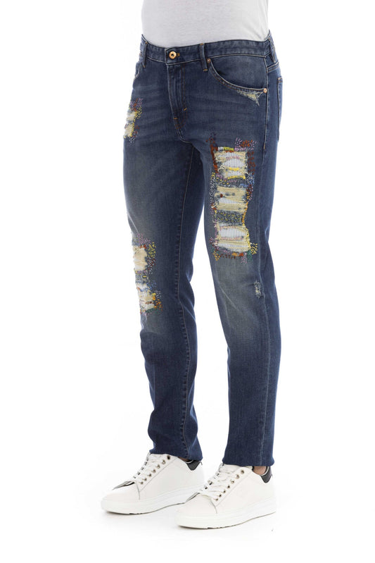 Blue Cotton Men Jeans