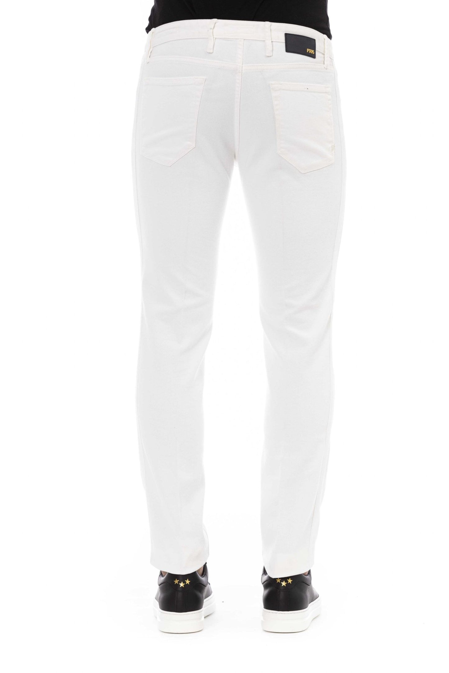 White Cotton Men Jeans