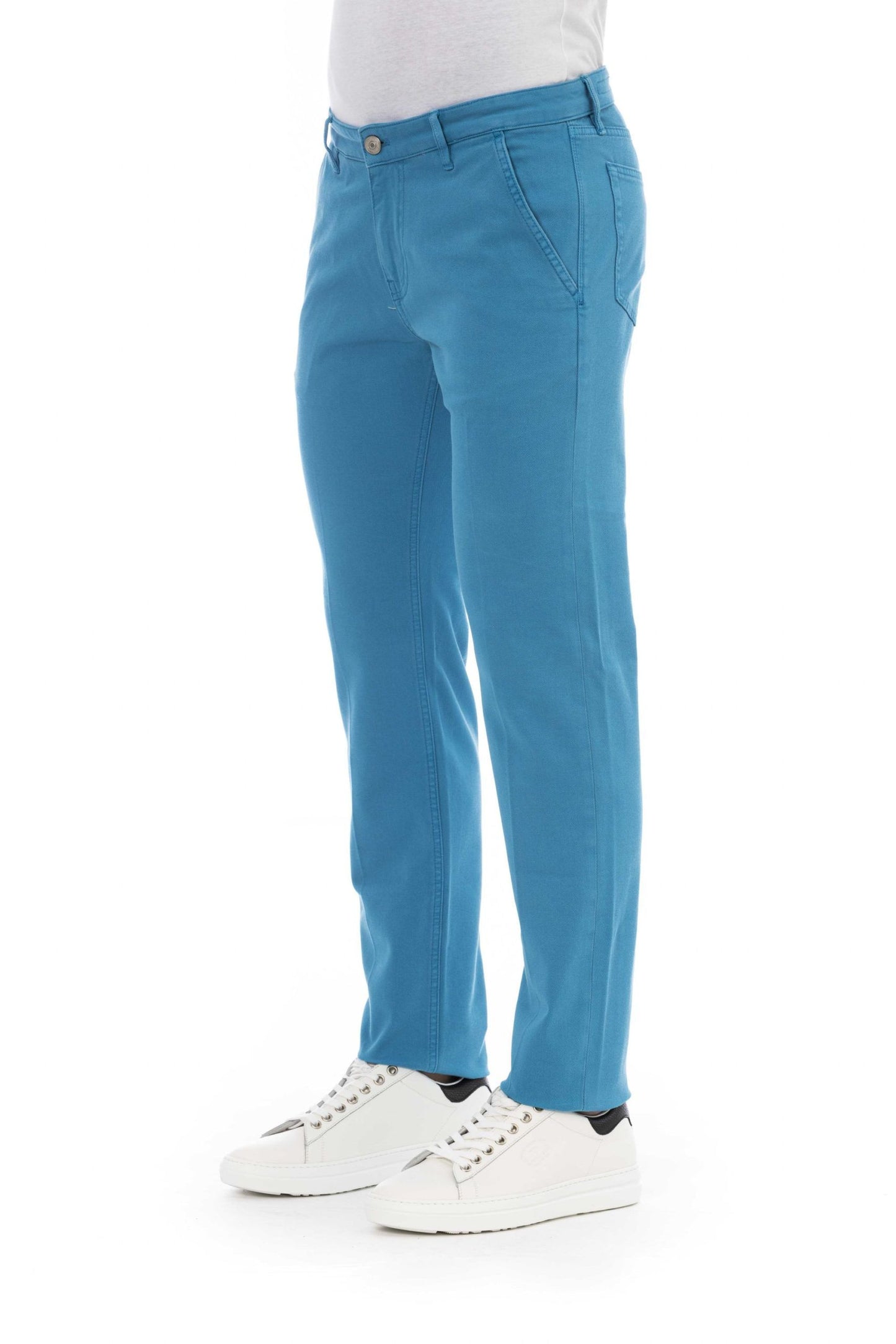 Light-Blue Cotton Men Jeans