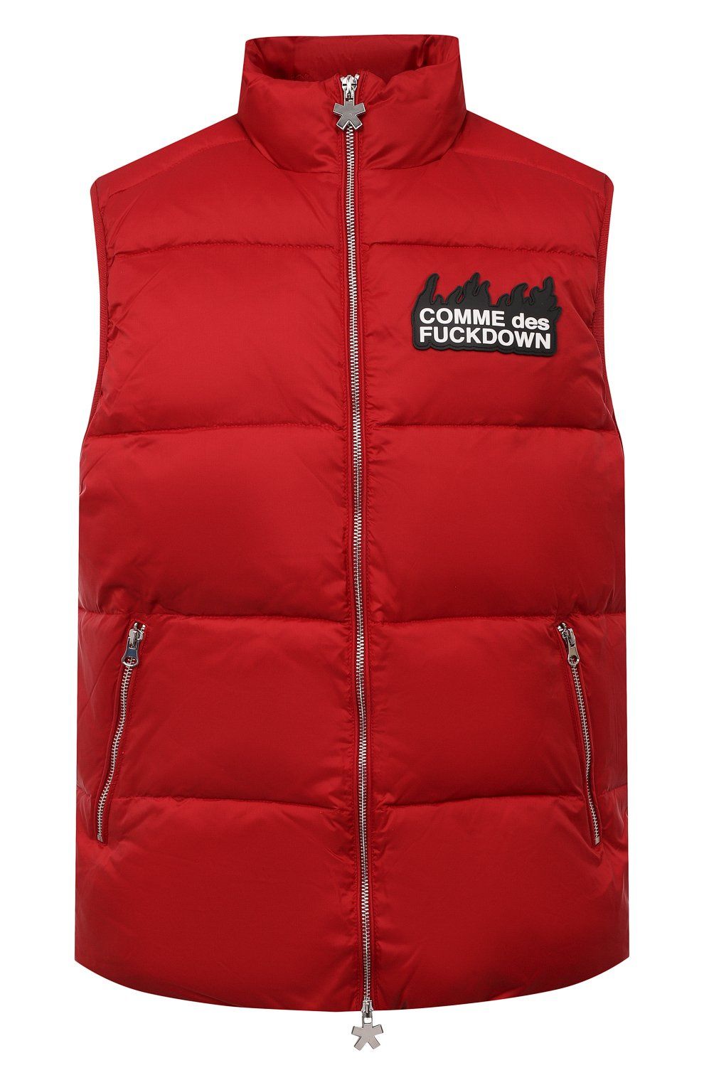 Red Polyester Men Vest