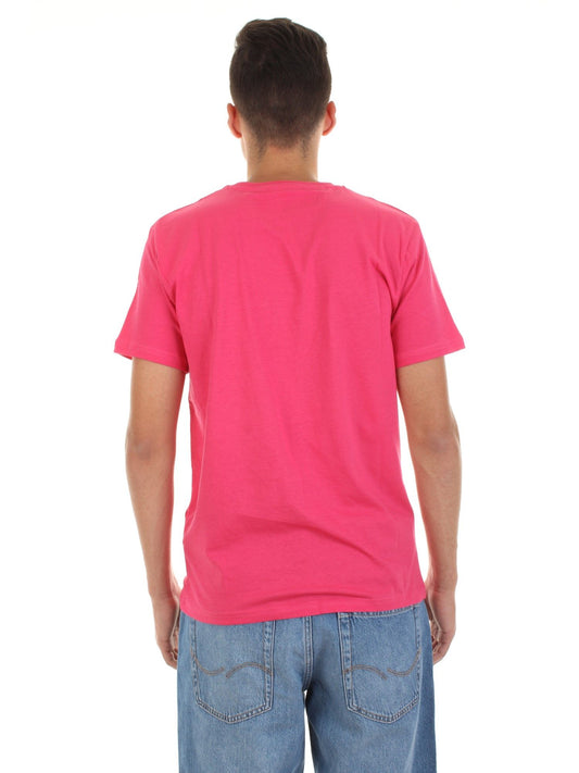 Fuchsia Cotton Men T-Shirt