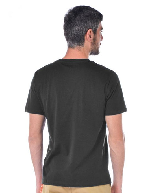 Black Cotton Men T-Shirt