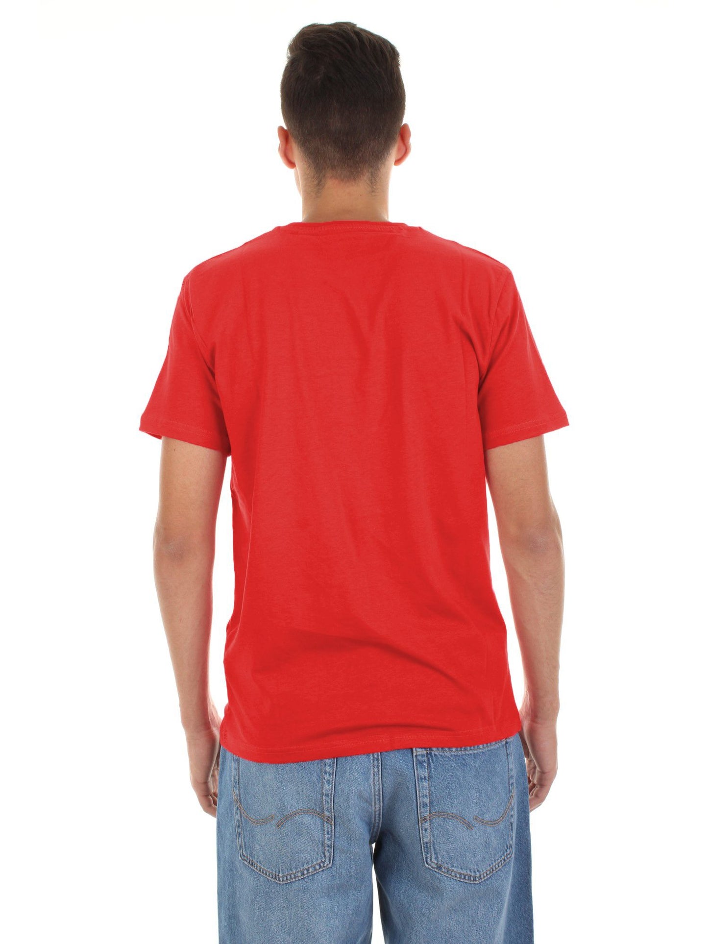 Red Cotton Men T-Shirt