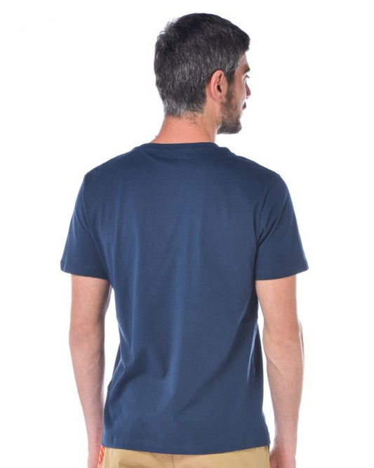 Blue Cotton Men's T-Shirt