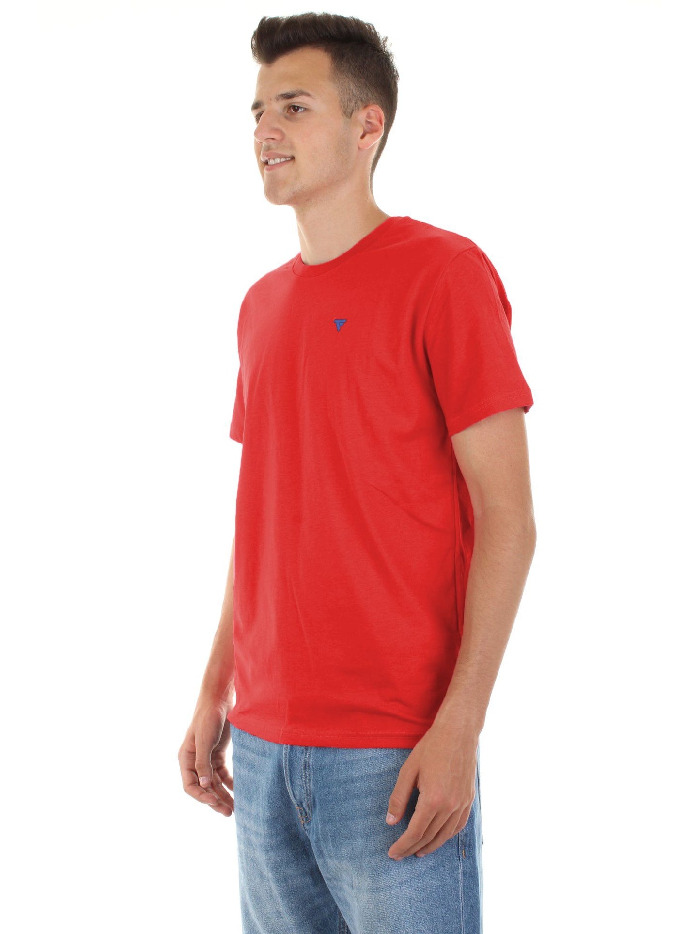 Red Cotton Men T-Shirt