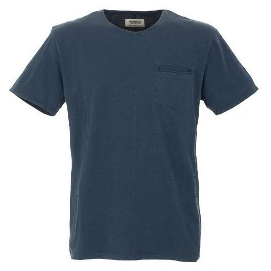 Blue Cotton Men T-Shirt