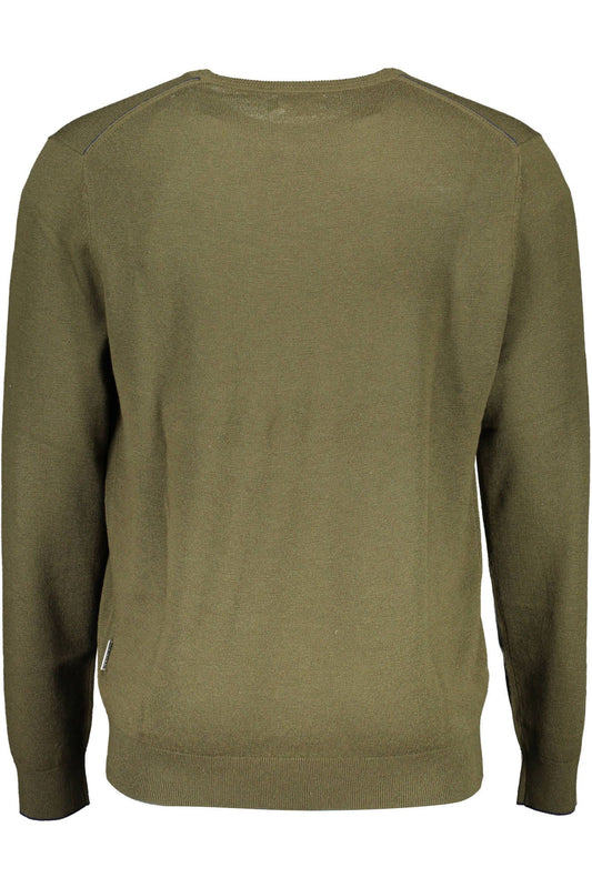 Green Wool Men Sweater