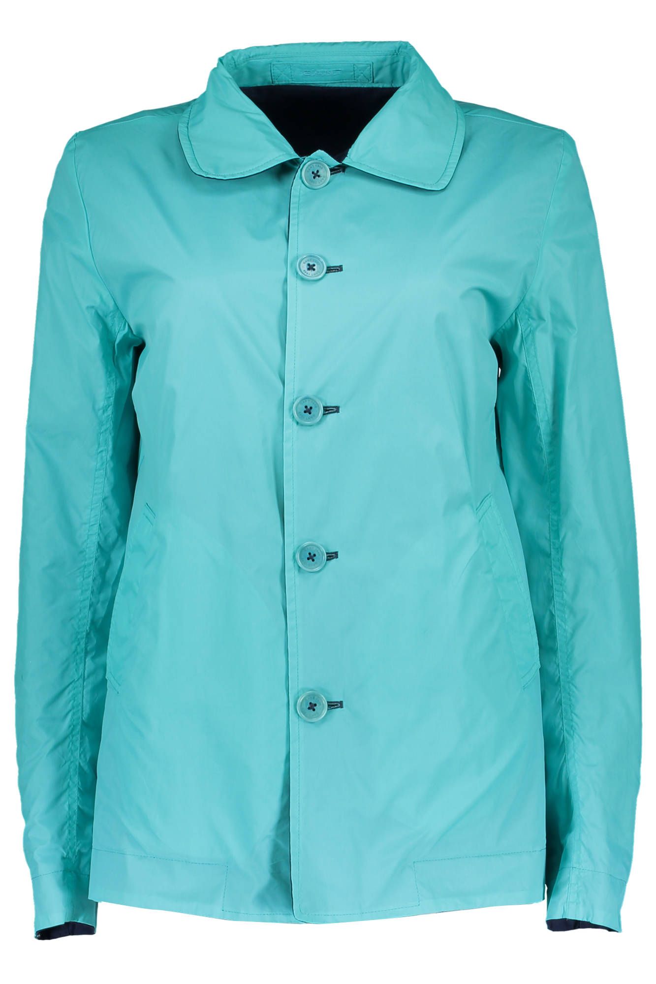 Blue Cotton Women Jacket