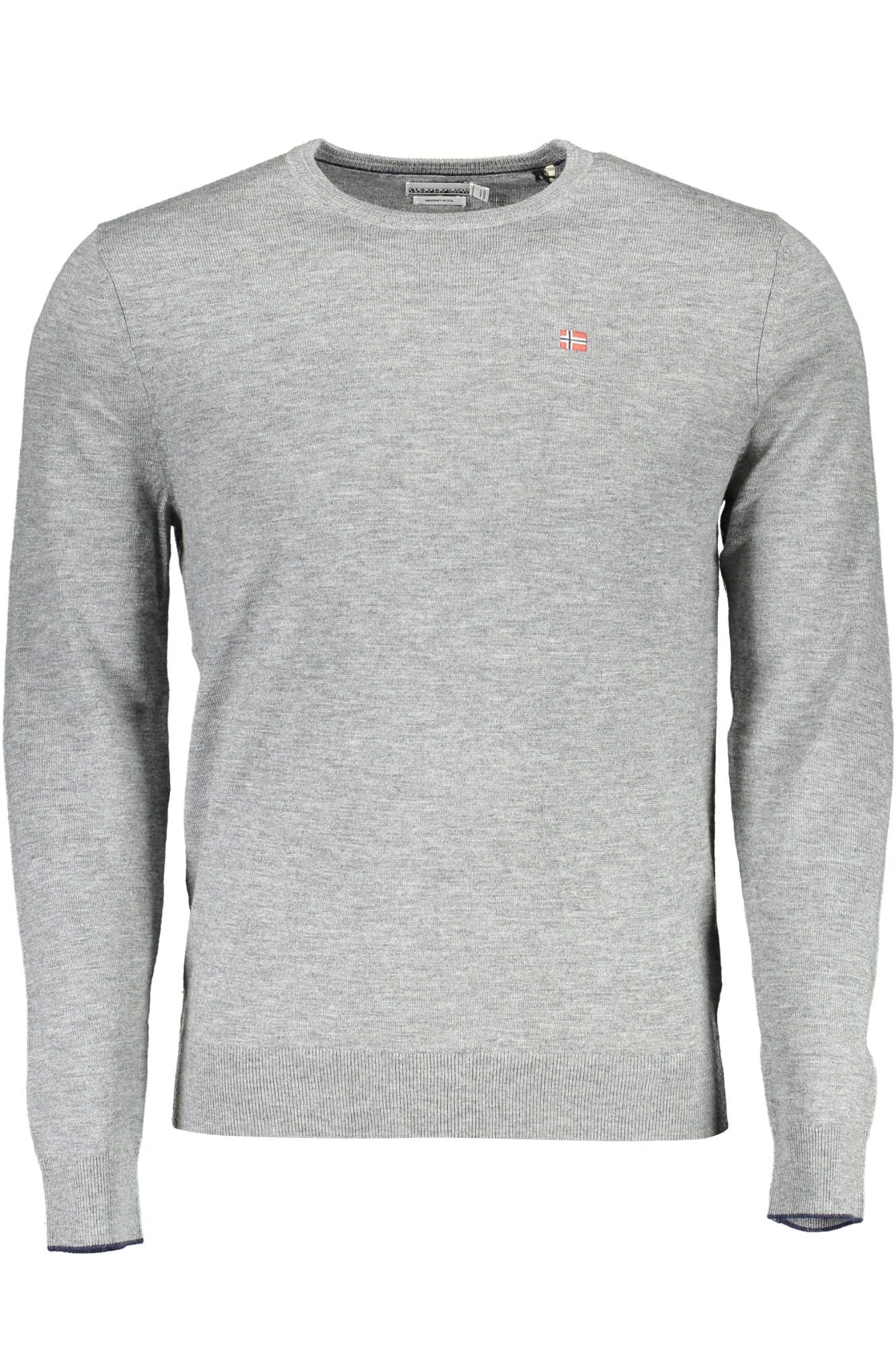 Gray Wool Men Sweater