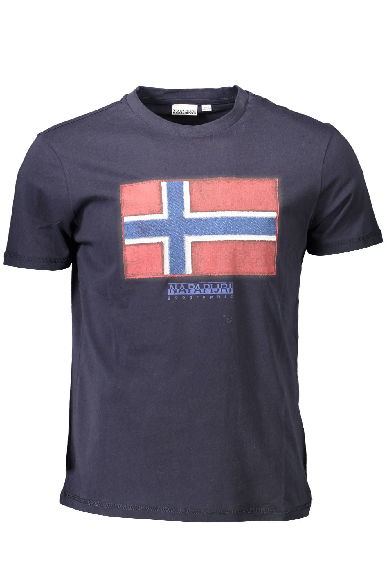 Blue Cotton Men T-Shirt
