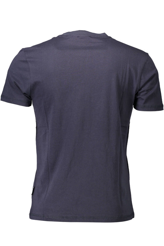 Blue Cotton Men T-Shirt