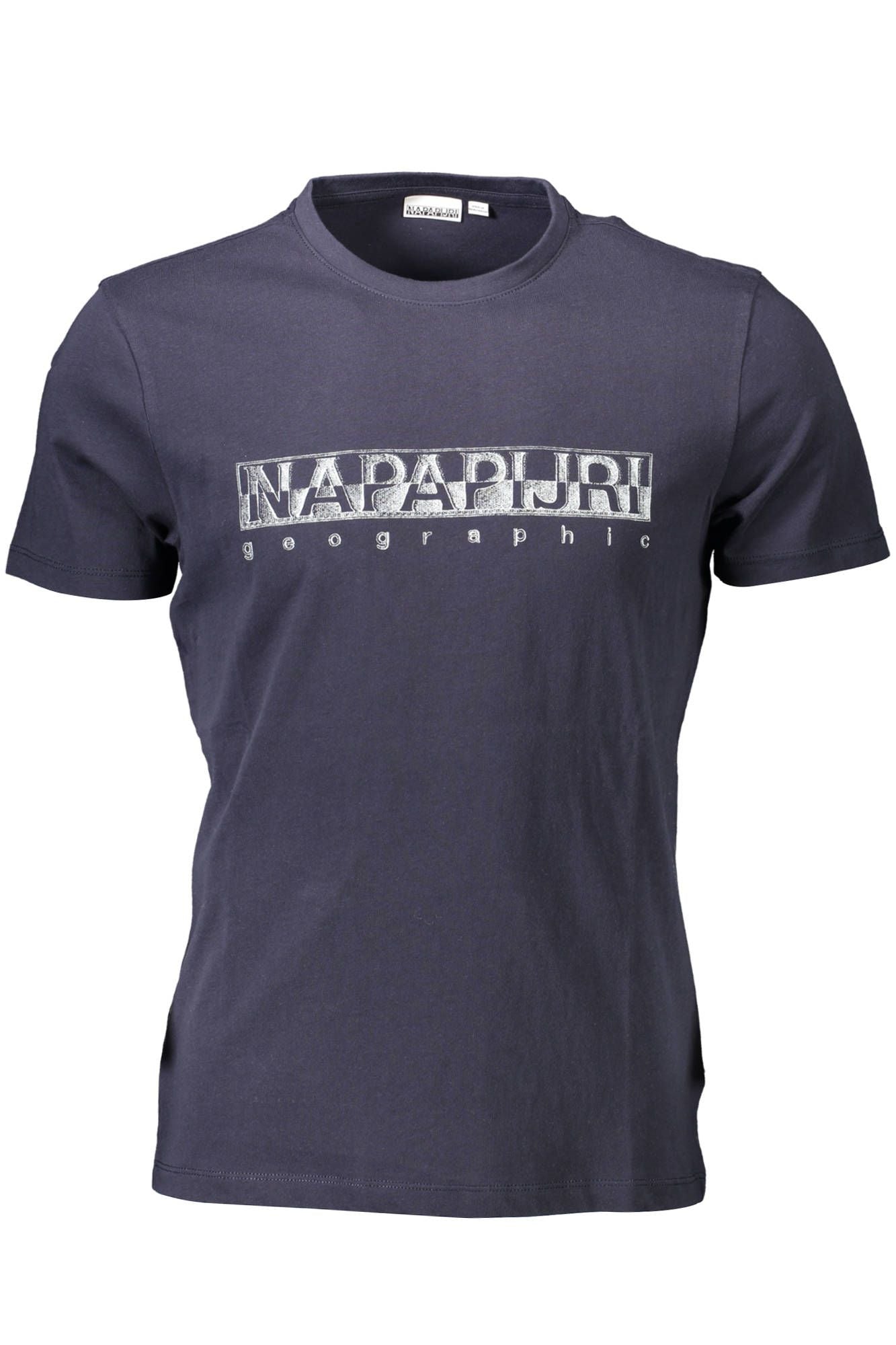 Blue Cotton Men T-Shirt