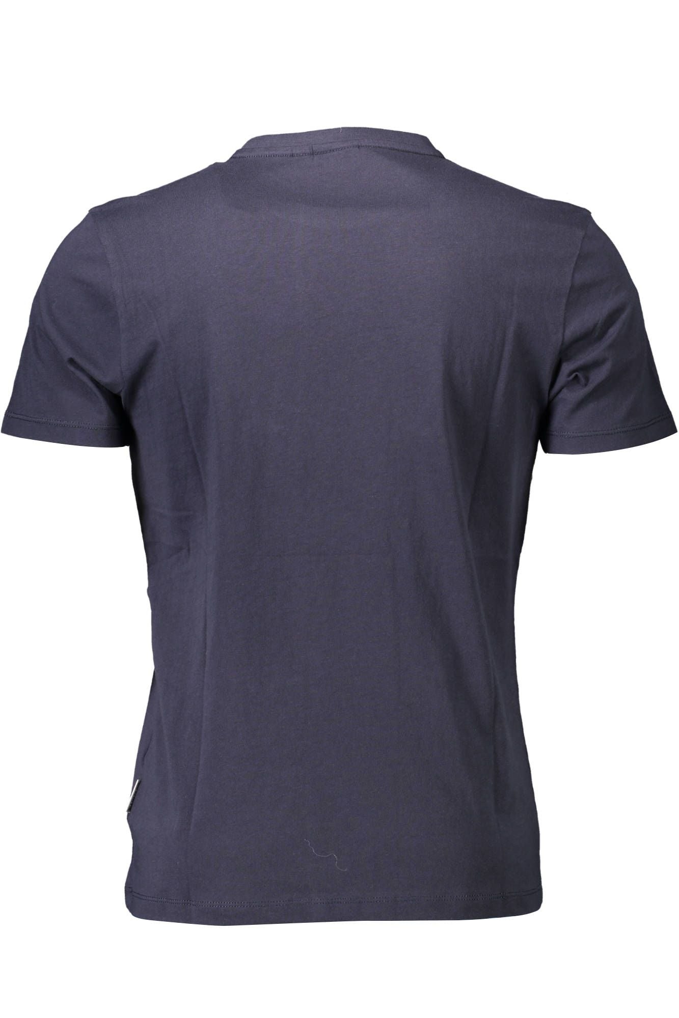 Blue Cotton Men T-Shirt