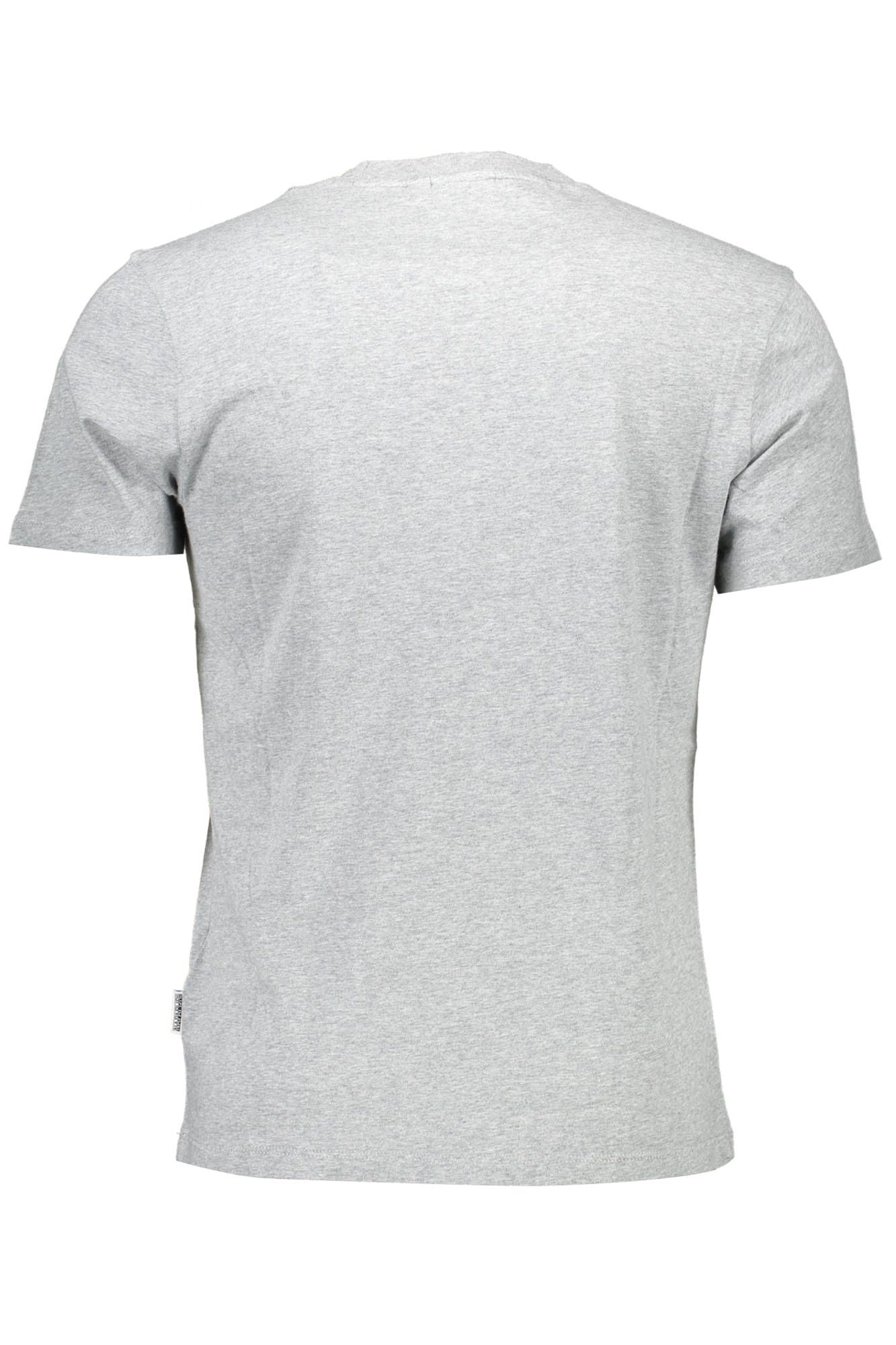 Gray Cotton Men T-Shirt