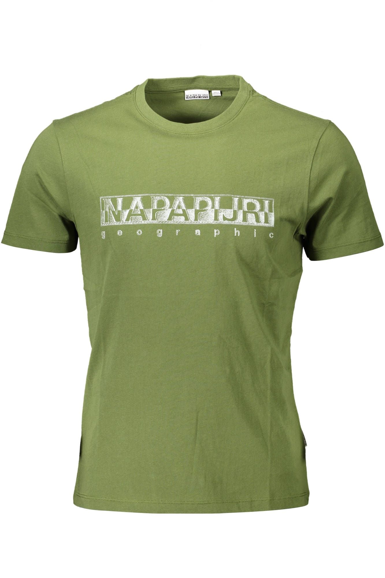 Green Cotton Men T-Shirt