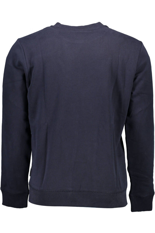 Blue Cotton Men Sweater