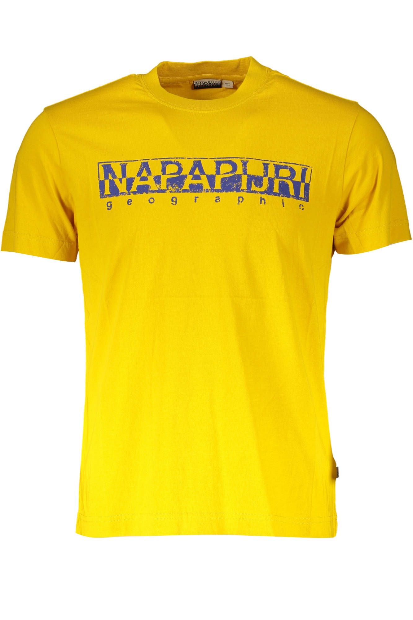 Yellow Cotton Men T-Shirt