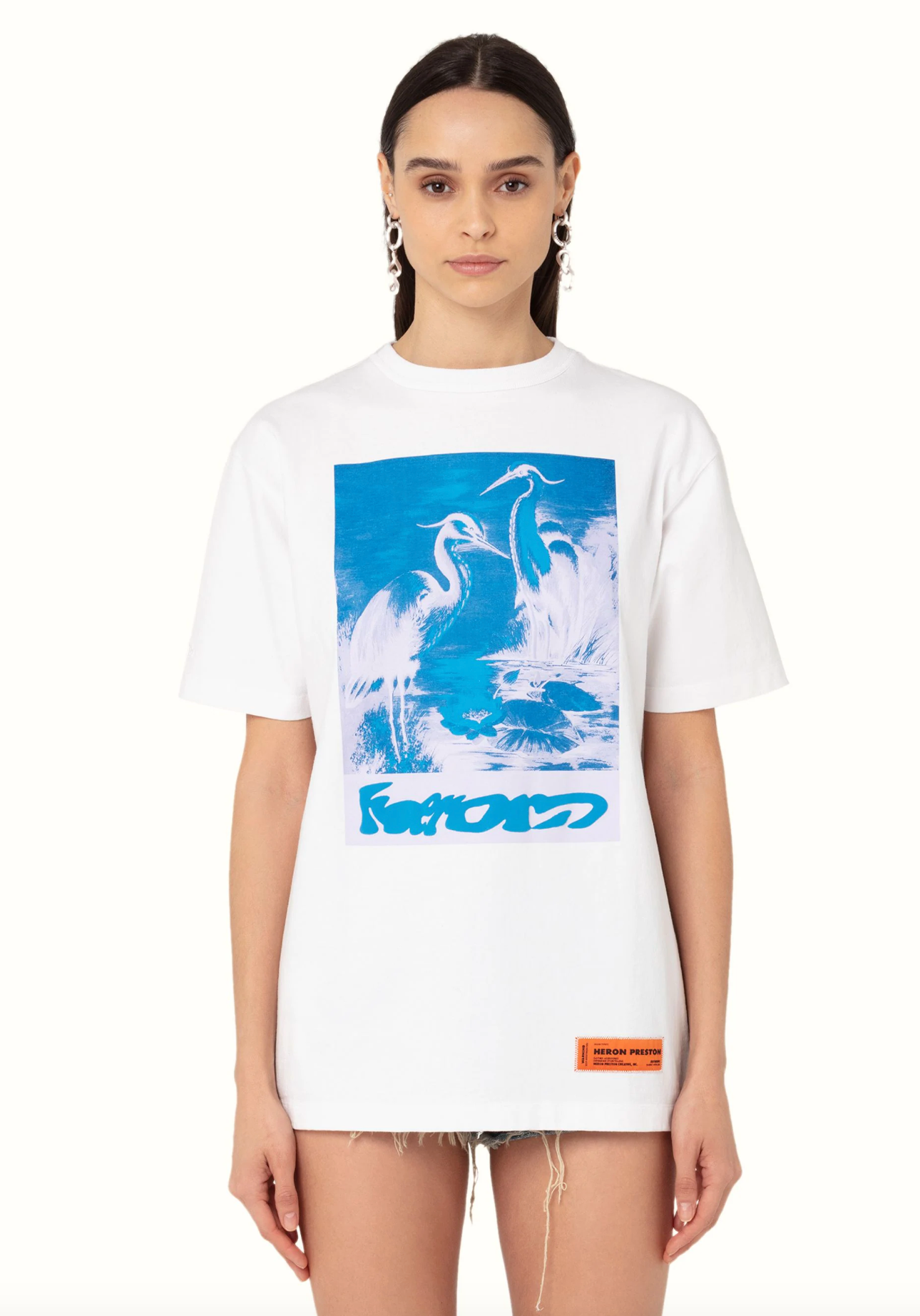 White Cotton Women T-Shirt