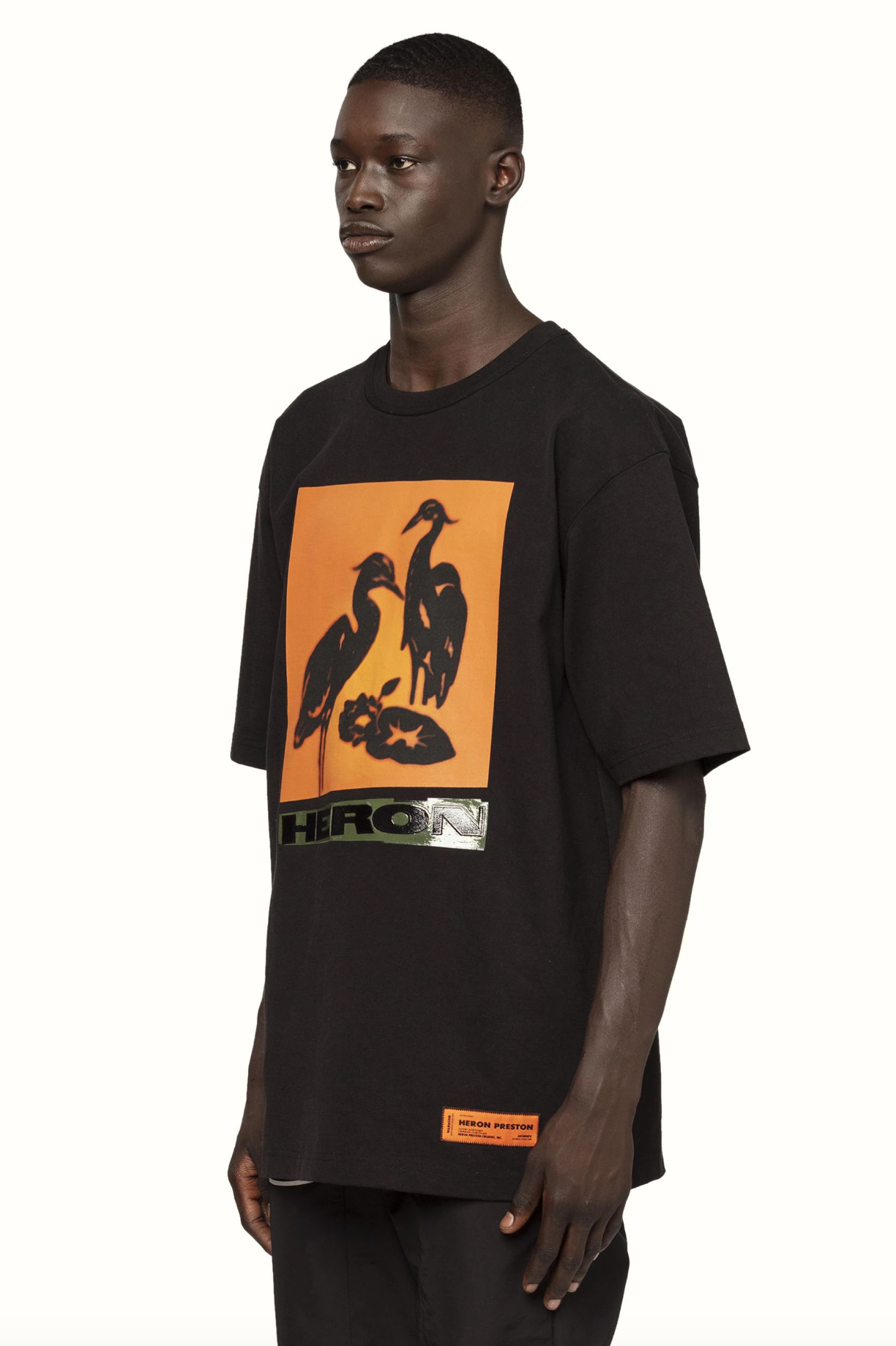 Black Cotton Men T-Shirt
