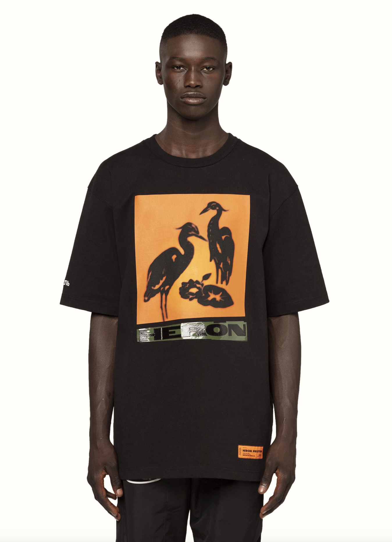 Black Cotton Men T-Shirt