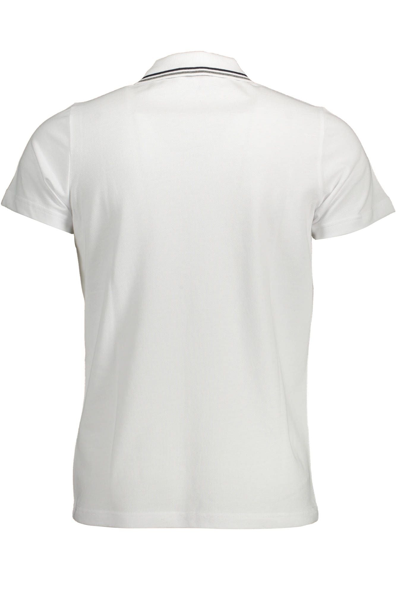 White Cotton Men Polo Shirt