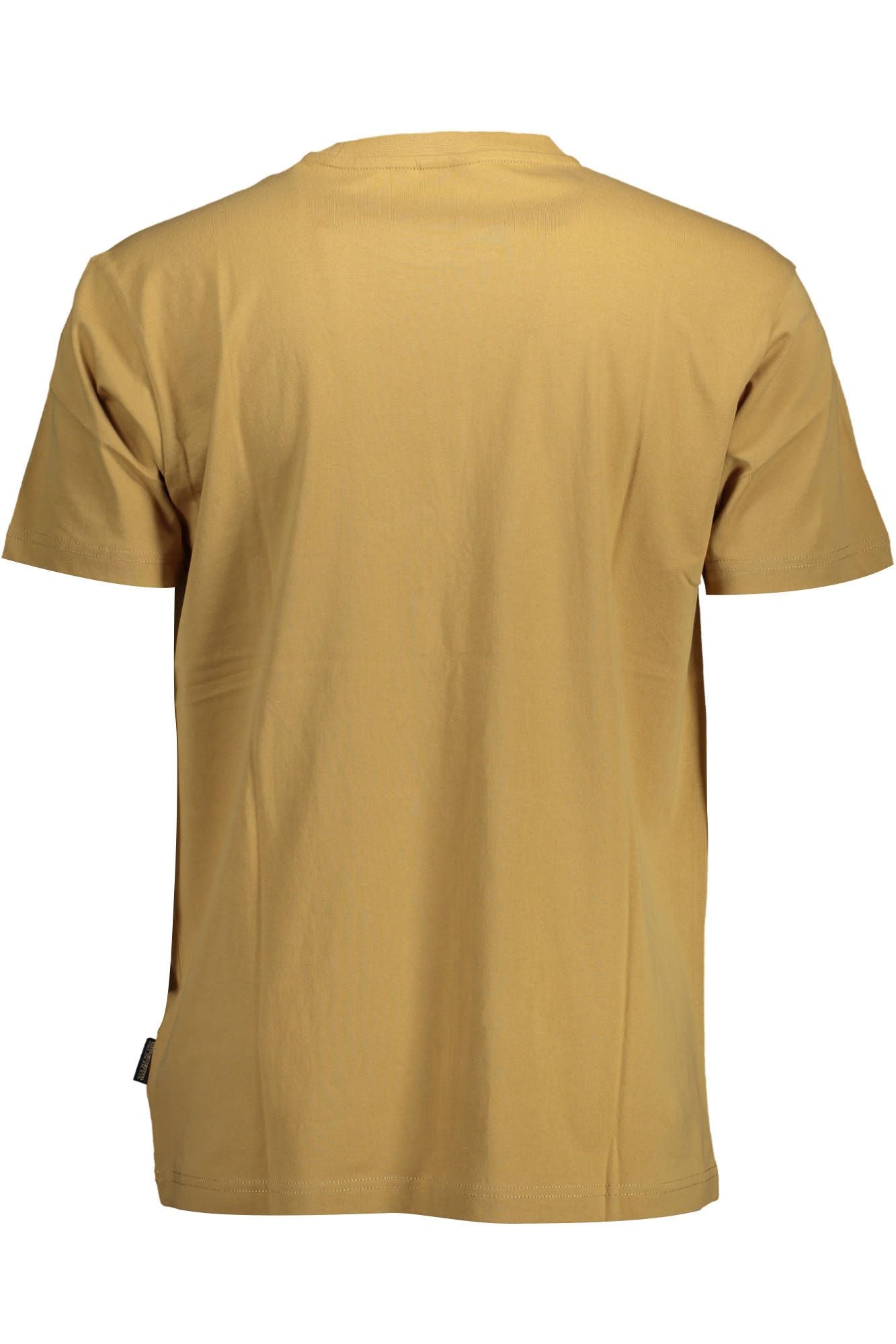 Beige Cotton Men T-Shirt