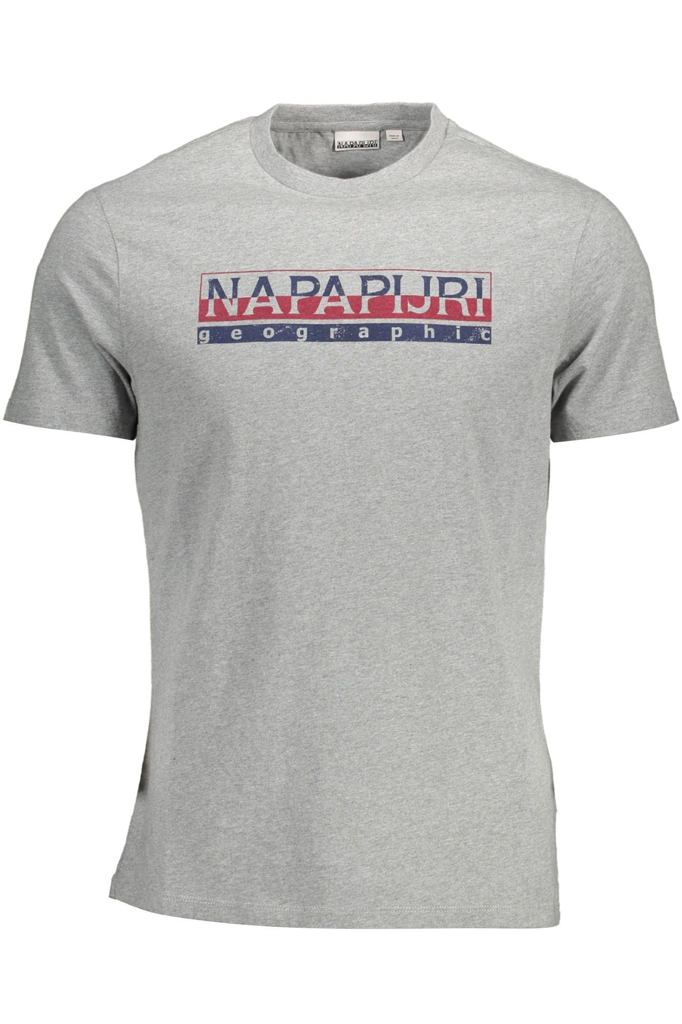 Gray Cotton Men T-Shirt