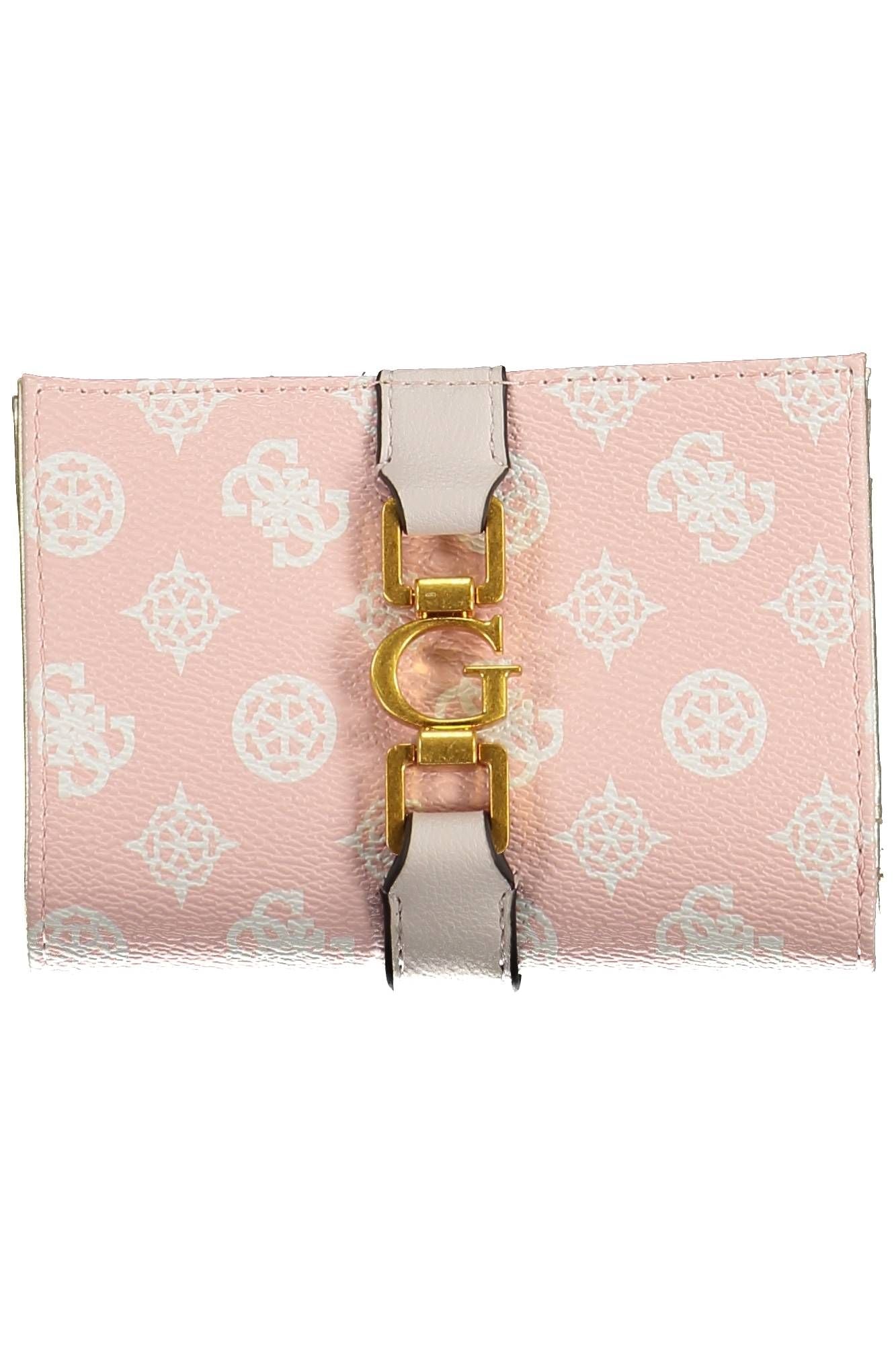 Pink Polyurethane Women Wallet
