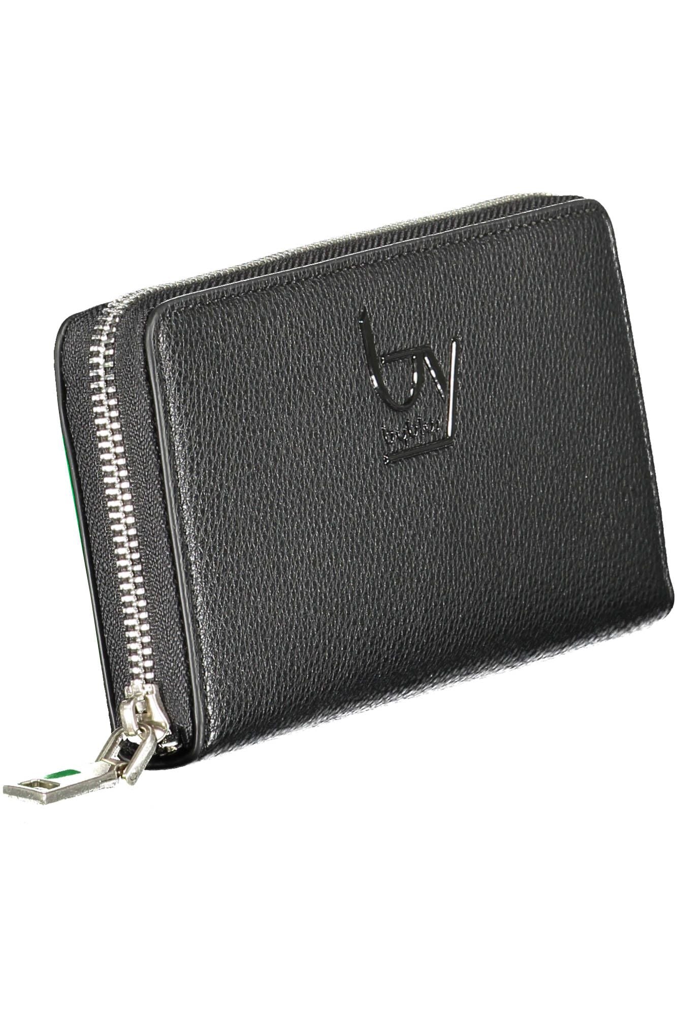 Black Polyurethane Women Wallet