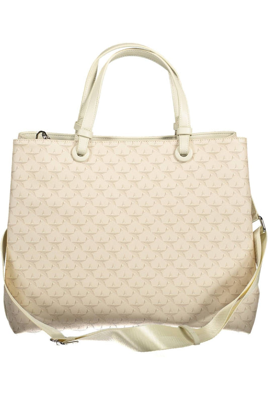 Beige PVC Women Handbag
