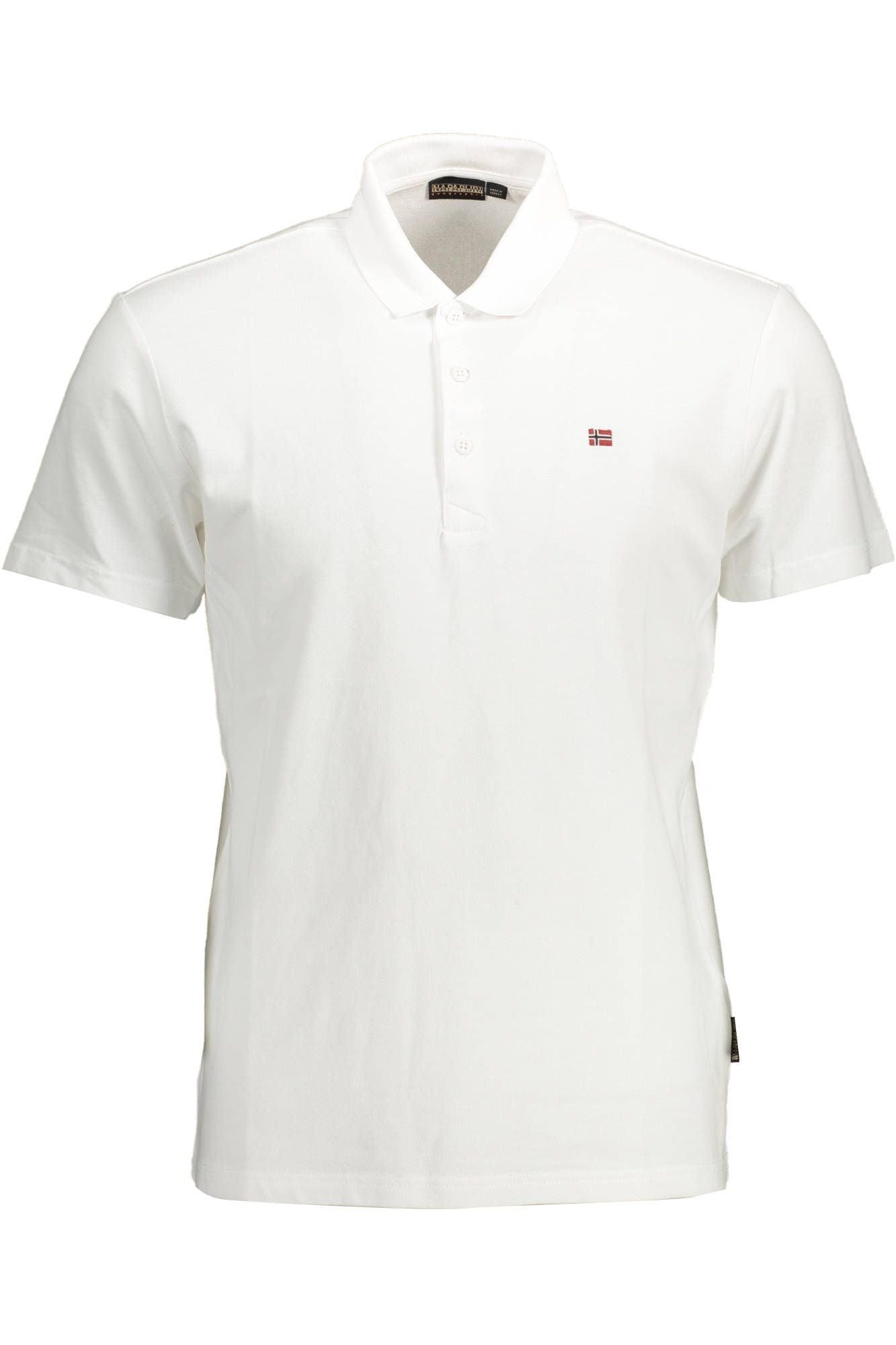 White Cotton Men Polo Shirt