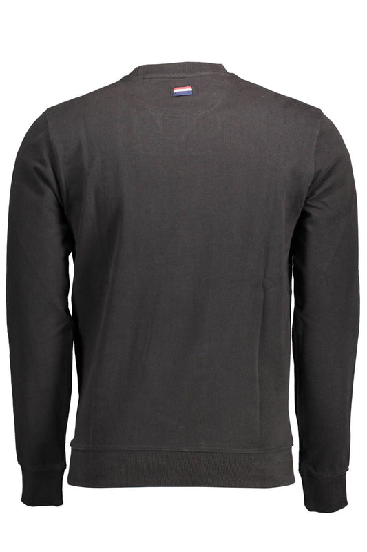 Black Cotton Men Sweater