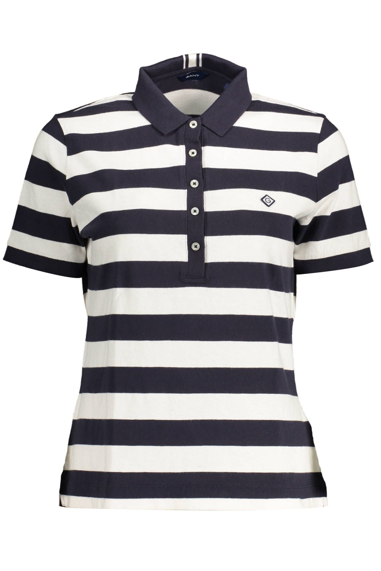Blue Cotton Women Polo