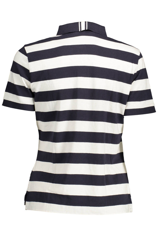 Blue Cotton Women Polo